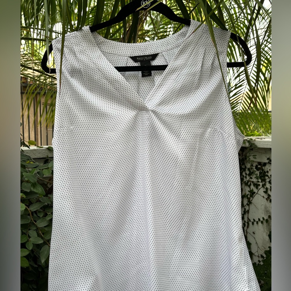Women’s White House Black Market polkadotted blouse